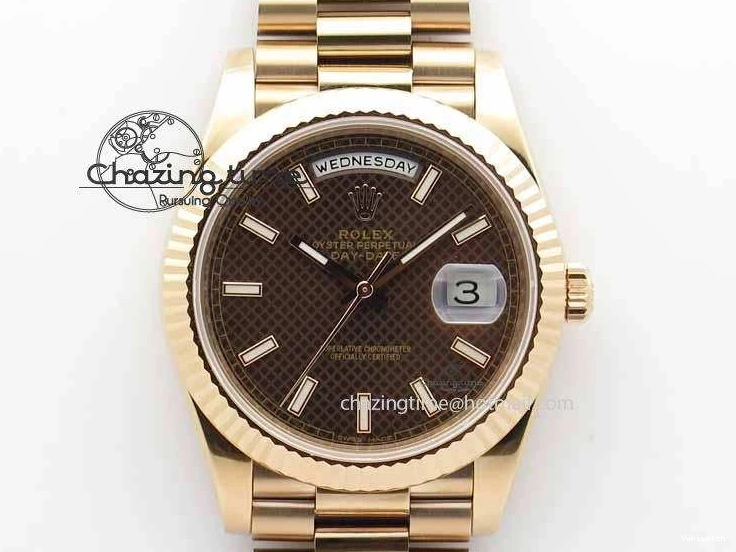 RG On 228239 Day-Date Edition Brown RG 40mm President A3255 Noob Bracelet Best 1:1 Dial 0407